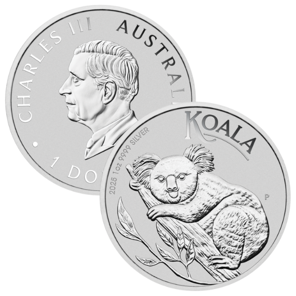 2025年☆コアラ1oz 1ドル銀貨 オーストラリア☆純銀31.1g☆カプセル入 25027DAAX
